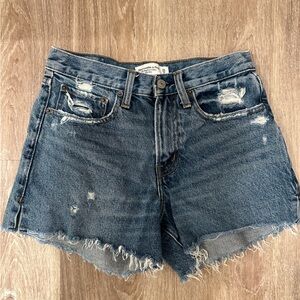 Abercrombie & Fitch Frayed Hem Jean Shorts